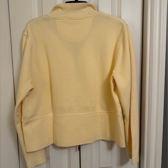 Women's Faconnable Yellow Front Zip Up Sweater Size L - Picture 6 of 8